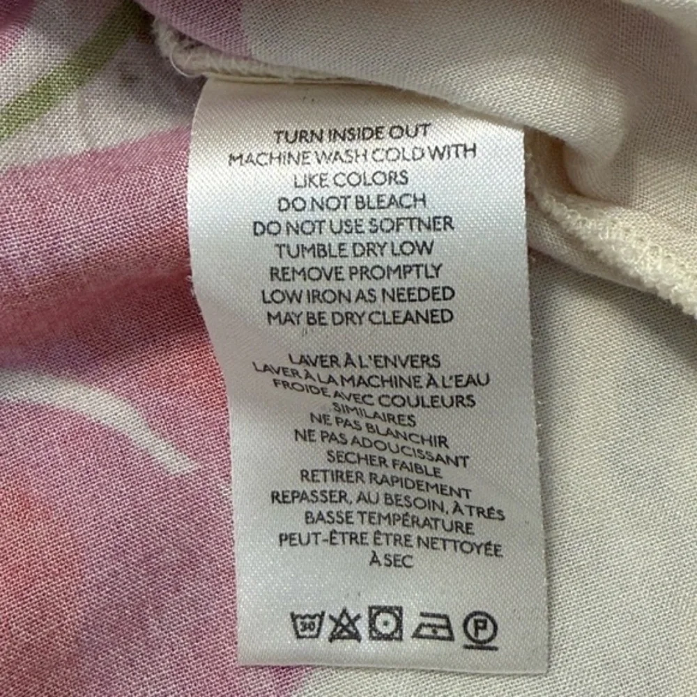 Free People Share Good Vibes Buttondown XS Ivory Pink Combo Floral - Picture 12 of 12